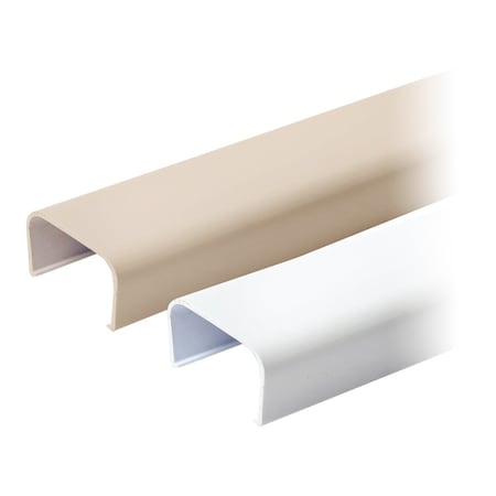 Quest Technology International Cover Plate Raceway, FCL Series, 1.225 in W, 0.605 in H, 6 ft L, Beige FCL-22624